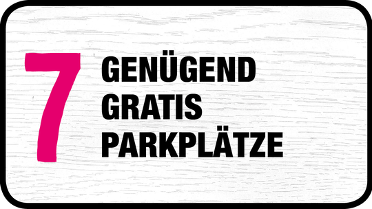 Genügend gratis Parkplätze
